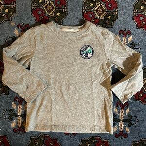 Janie and Jack Gray Long Sleeve Tee with Patch